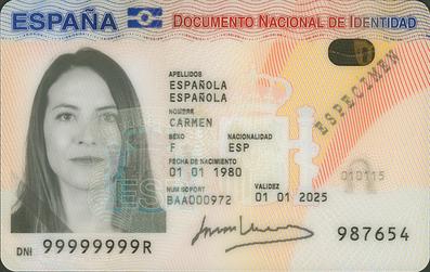 Documento Nacional de Identidad (Spain) - Valid Documents