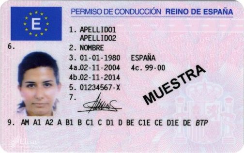Spanish driving license
